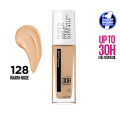 Maybelline New York SuperStay Full Coverage 24H Liquid Foundation 128 Warm Nude - 30HR Coverage, Long lasting, Waterproof. 