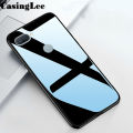 Casinglee For OPPO A12 case Glass silicon Full Protection Tempered Glass Back cover for OPPO A12 Phone cases For girls and Boys. 