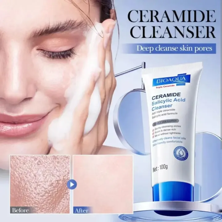 BIOAQUA Facial Soap with Ceramides & Salicylic Acid – Deep Cleansing ...
