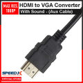Speed X HDMI to VGA Converter (HDMI to VGA Converter with Sound). 