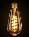 Edison Vintage Bulb - 40watt LED st14 E27 Spiral Filament For Classic Home and Office Look. 