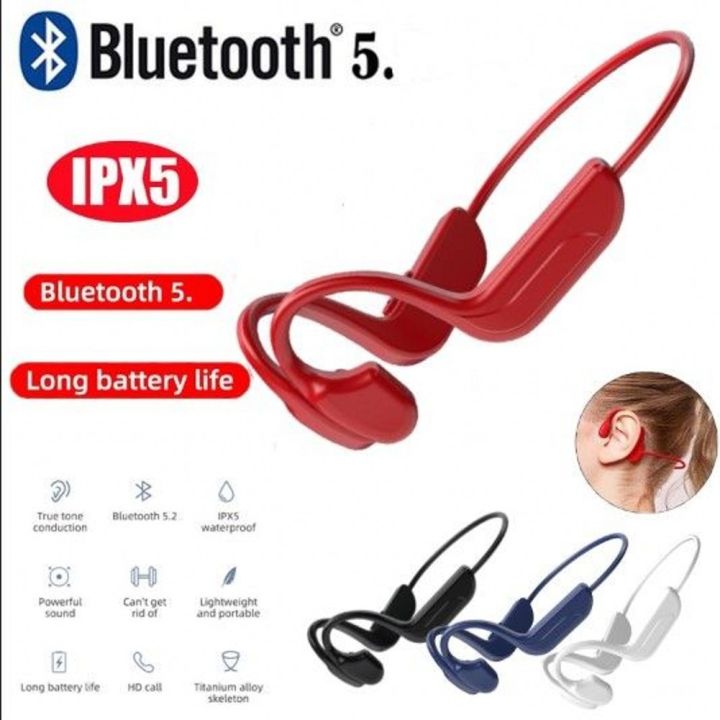 HD G10 Bone Conduction Headphones Bluetooth Compatible 5.0 Sports Waterproof Headset Noise Cancelling Wireless Sports Headphones for ios/Android