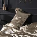 SISISILK Luxury 100% Satin Silk Dark Gold Pillowcase Wholesale Solid Color Silky Healthy Standard Pillow Cover for Beauty. 