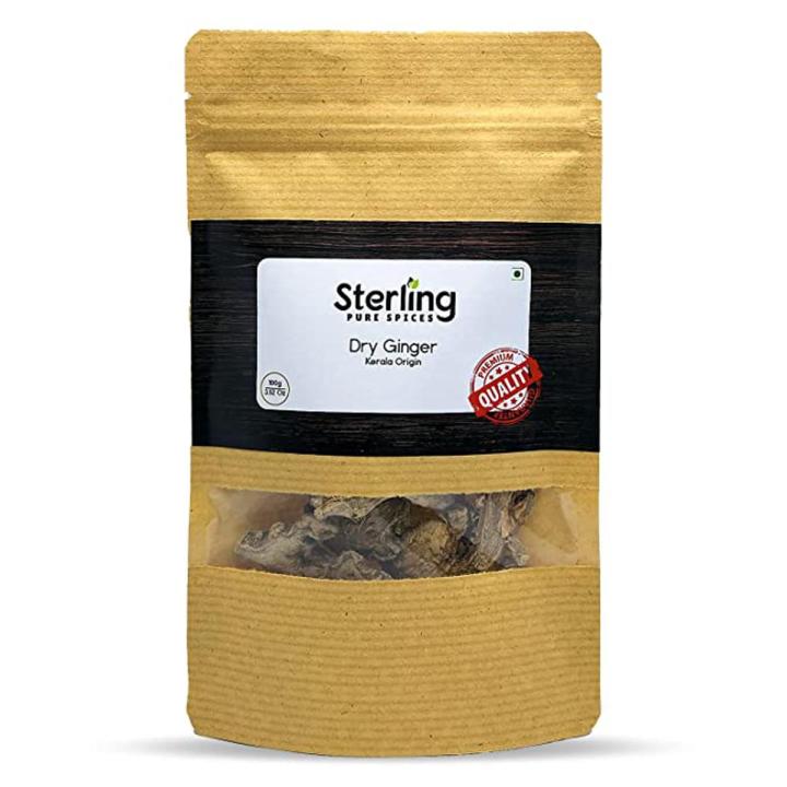 Sterling Kerala Dry Ginger Whole / Dry Adrak / Pure Sabut Saunth [Homestead Grown] (100g)