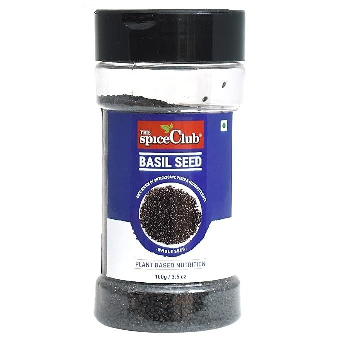 The Spice Club Basil Seed (Sabja Seed) 100 gm Jar + Chia Seed 100 gm Jar + Flax Seed 100 gm Jar