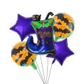 5pcs Halloween Balloons Pumpkin Ghost Bat Foil Balloon 18inch Star Round Helium Globos Halloween Birthday Party Decortion Ball. 