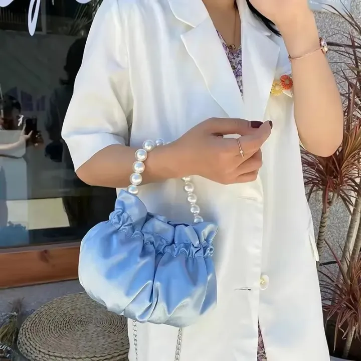 Satin%20Soft%20White%20Aesthetic%20Pearl%20Chain%20Dumpling%20Handbag%20for%20Girls,%20Stylish%20Shoulder%20Crossbody%20Purse%20-%20Image%204