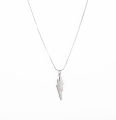 Men’s Lightning Bolt Pendant with Chain – Silver Color Minimal Chain for Streetwear & Daily Fashion. 