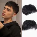 Men's Invisible Hair Topper - Short Straight Synthetic Fiber, Natural Look for Thinning & Balding Coverage, High-Temperature Resistant, Fit, Invisible Wig, Synthetic Fiber, Balding Coverage. 