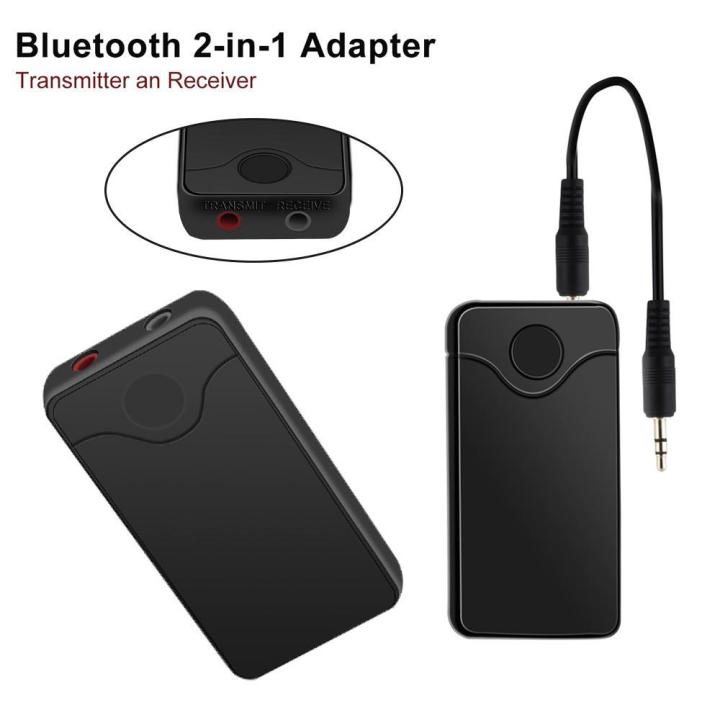 2 in 1 Wireless B6 5.0 Adapter Bluetooth Transmitter Receiver APTX 3.5mm AUX Adapter Player For TV Smartphone PC ,MP3 Laptop