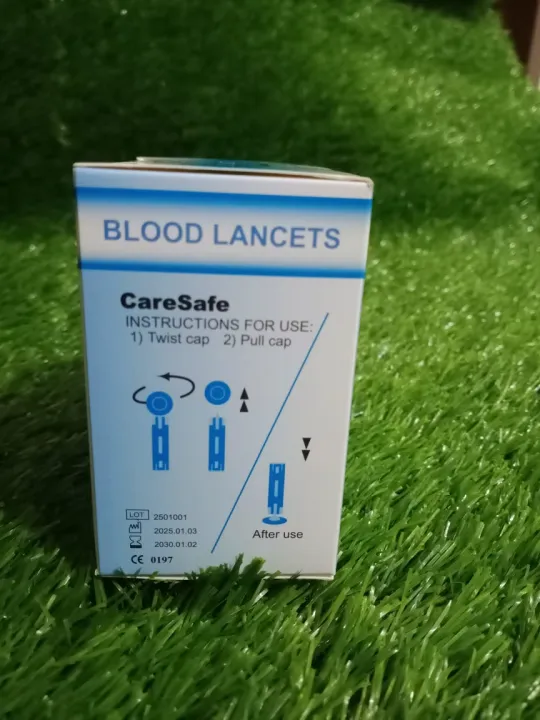 CareSafe Blood Lancets –Sugar Test Needles Safe & Easy Sampling for ...