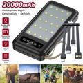 Sovo 20000 Mah Power bank 16 Led Lights 4 Built-in cables 3 Usb ports charging Fast charging And Durable. 