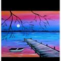 Wall decor painting on canvas Made with acrylic paint Size 12x12 Beautiful color combination Best for home decoration Good for gift someone. 