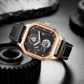 Swiss Genuine Same Automatic Men's Watch Waterproof Square Fashion Business Trends Calendar Quartz Watch Men. 