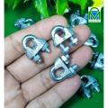 DreamsMart Pack of 4pcs No#5 U Shape wire rope clips u clip steel rope fastener connector fastening clamp tap nut bolt cable locker Fastener Clip. 