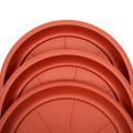 Pack of 4 Plastic Terra Cotta Round Plant Saucer Drip Trays Garden Pot Base. 