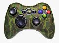 Silicone Cover Case Skin for Xbox 360 Controller Camo+Black. 