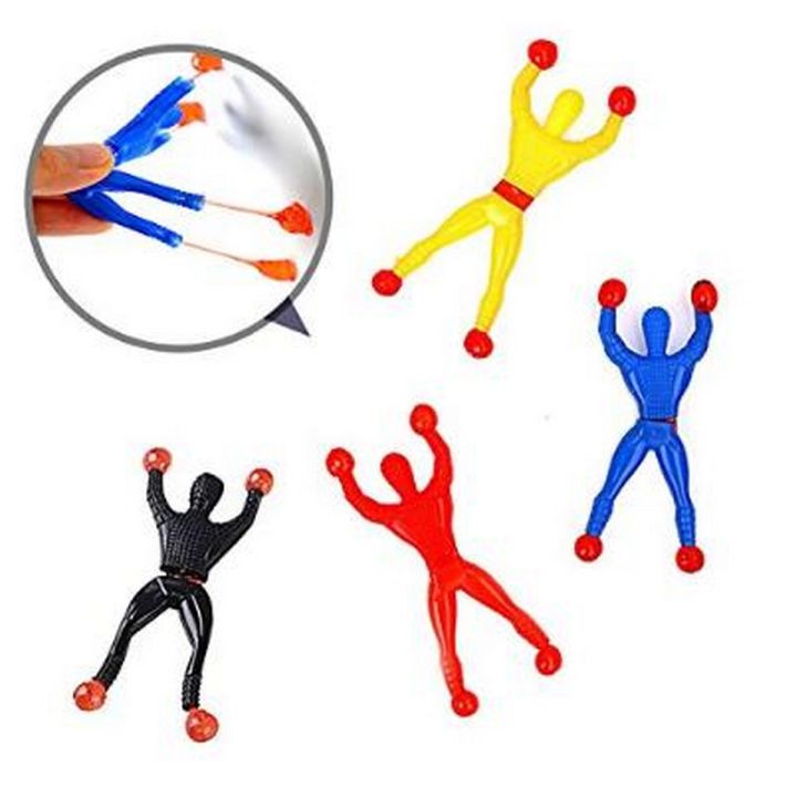 Pack Of 12 Sticky Spider Man Climbing Wall Toy For Kids