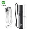 Torch light mini torch light, Doctor light Rechargeable Mini Flashlight USB Type-C Stepless Dimming Portable Adjustable Focus Zoom Mini LED Flashlight Torches Torch Light Zoomable Original DP -9188. 