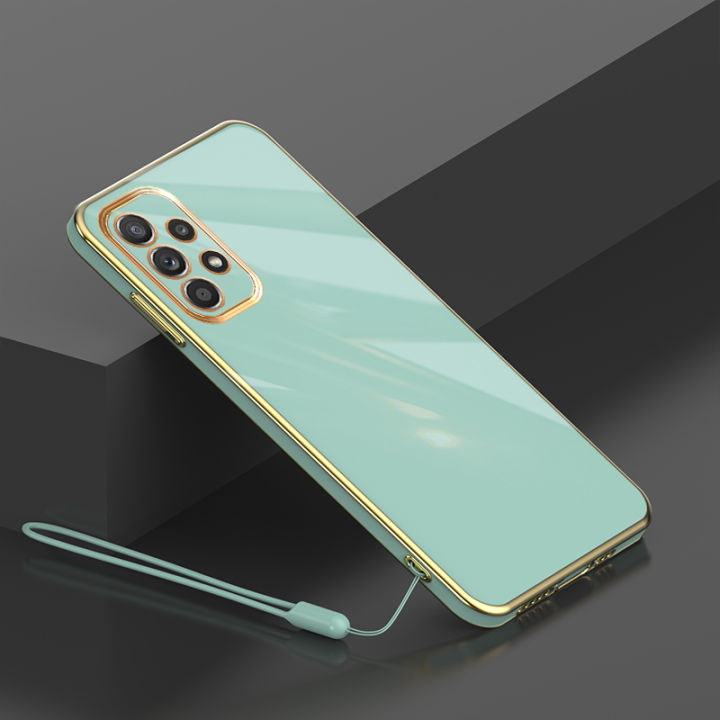 For%20Samsung%20Galaxy%20A52s%205G%20/%20A52%20Cover%20with%20Wrist%20Strap%20Fashion%20Shiny%20Plating%20Square%20Bumper%20Girls%20Phone%20Case%20Soft%20TPU%20Silicone%20Shockproof%20Protective%20Back%20Cover%20-%20Image%203