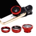 3 in 1 Mobile Phone Fish Eye Super Wide Angle Macro Camera Lens Kit with Clip. 