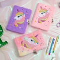 Unicorn Diary for Girls with Lock and Keys, Unicorn Journal, Magic Unicorn Notebook for Kids and Adults, Plush Secret Diary Lined Notebook. 