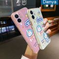 Dienya For Infinix Note 10 Case Cartoon Bear Rabbit Soft Shockproof Phone Cases Square Edge Pattern Luxury Plating Casing Full Back Cover Camera Lens Protection Cover. 