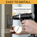 Door Barricade Brackets,2 Pack Drop Open Bar Holder for Home Security. 