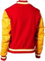 Men's Mj Thriller M Logo Red & Yellow Varsity Jacket For Men's. 