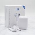 Original i12 TWS Wireless Bluetooth 5.0 Earphone Sports Sweatproof Headphone Touch Portable Earbuds. 