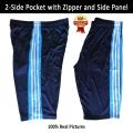 Side Stripped Men Trousers for Regular Jogging Sleeping Pajamas in Full and Half Length Cargo Pants in Black M L XL 2XL 3XL 4XL Waist Sizes. 