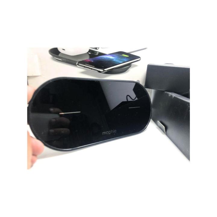 mophie Dual Universal Wireless Charging Pad - 10 Watt, Works with Qi-Certified Devices, Fast Charge for all mobile and watch