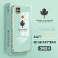 TA for Redmi 10A 9C Back Cover + Free Lanyard Maple Leaf Luxury 6D Plating Case Side Pattern Soft Silicone Square Phone Cases. 