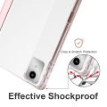 3-fold Clear TPU Leather Tablet Case with Pen Slot For Lenovo Tab M11 / Xiaoxin Pad 11 2024. 