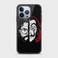 MONEY HEIST PROFESSOR Silicone Border Glossy Glass Case For Apple iPhone 13 Pro | Customized Picture Mobile Phone Cover. 