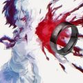 YAHoO Anime Tokyo Ghoul Kinmu Kenyan Role-playing Stainless Steel Ring Men And Women Universal Gothic Jewelry Gift Props Accessories. 