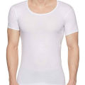 Hinz 100% Premium Cotton White Summer Vest (Short Sleeves). 