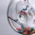 Creative Double Wall Glass Cup Real Flower Conch Flash Filler Glass Cups Hand Gifts High Borosilicate Glass Cups with Handles. 