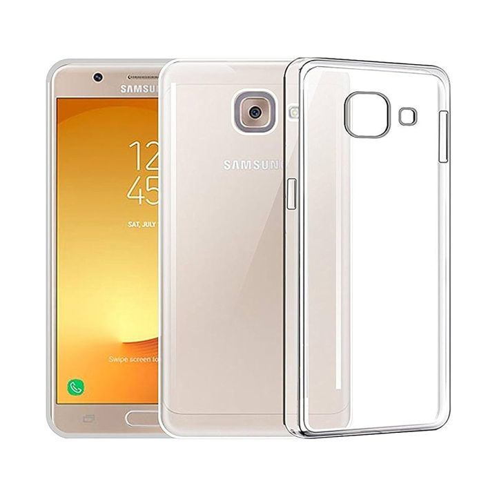 Samsung Galaxy J7 Max TPU Clear Back Cover Case, Protective Crystal Case
