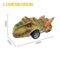 Dinosaur Toy Car Interactive T-rex Dinosaur Car Toy Fun Battery-free Gift for Kids Perfect Party Favor Basket Stuffer Crash-resistant Dinosaur Car. 