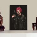 Sidhu Moose Wala Picture Frame For 295 Fans Digital Printed. 