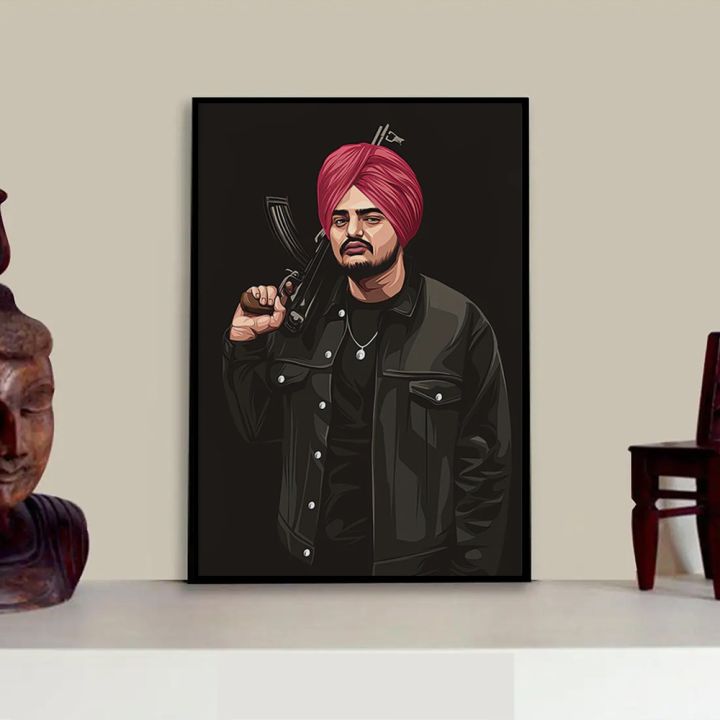 Sidhu Moose Wala Picture Frame For 295 Fans Digital Printed