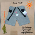 Boys Shorts character design black gray green. 
