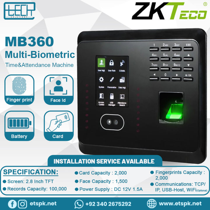 Mb360 Set ZKTeco MB360 | Daraz.pk: Buy Online at Best Prices in Pakistan | Daraz.pk