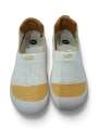 SHAZ FOOTWEAR Women's White & Mustard Slip-On Walking Shoes - Lightweight Breathable Comfort Loafers for Ladies. 