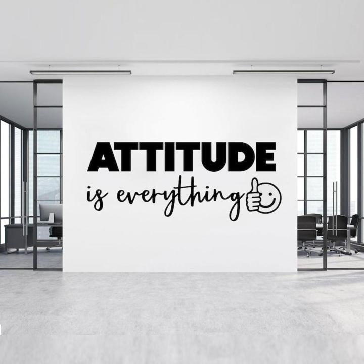 Attitude is Everything Quote Office Wall Stickers | Motivational workplace Quote Wall Decals, Inspirational Quotes Wall Decals Stickers Gift