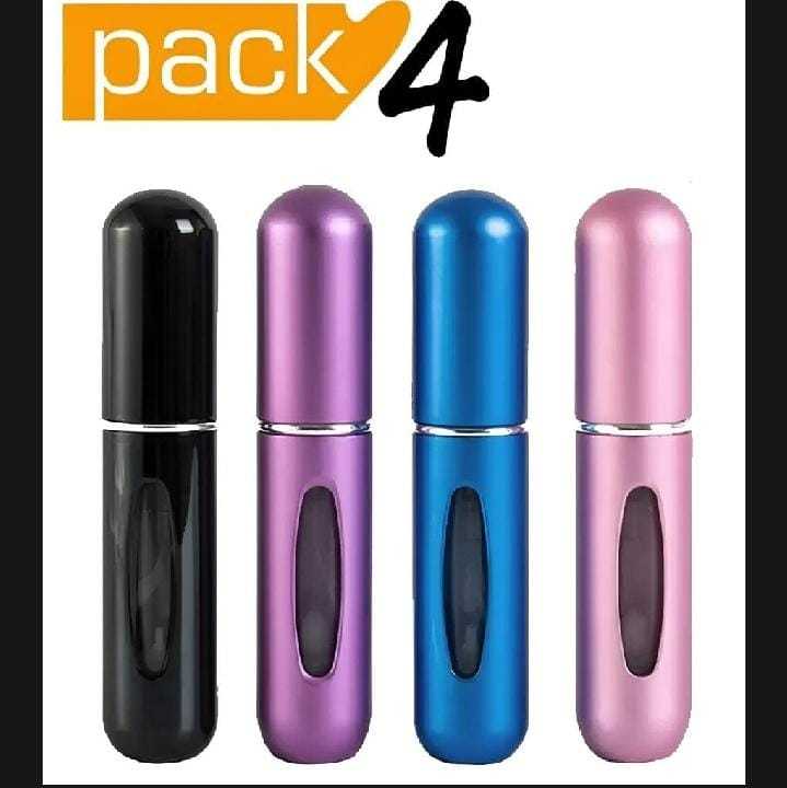 Pack of 4 Refillable 5ml Mini Perfume Spray Bottle - Portable Travel ...