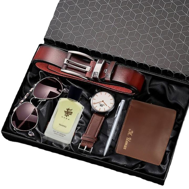 6 in 1 Customise Leather Wallet Gift Set for Men