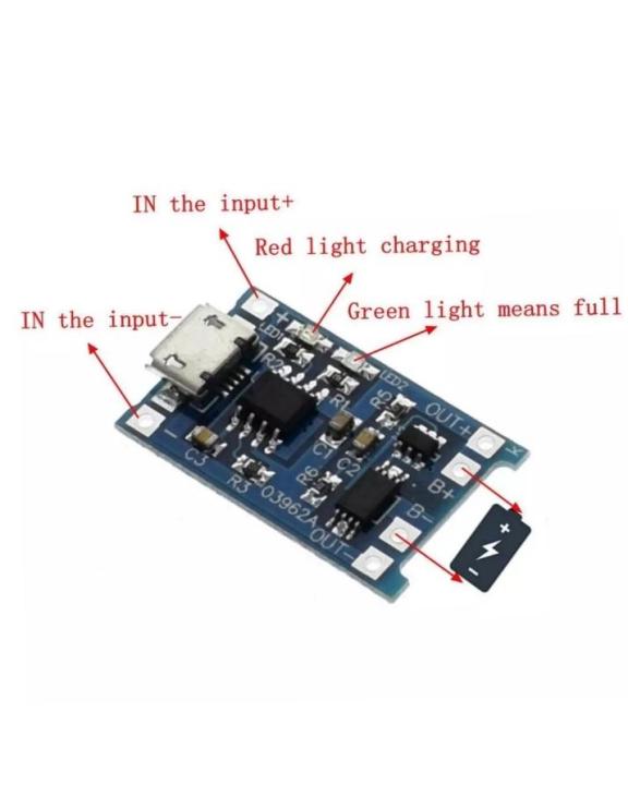 Micro%20USB%205V%201A%2018650%20TP4056%20Lithium%20Battery%20Charger%20Module%20Charging%20Board%20With%20Protection%20Dual%20Functions%201A%20Li-ion%20-%20Image%205