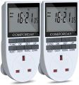 Comforday Timer Plug Socket -7 Day Programmable Switch Timer 2 Pack Digital Plug in Timer with LCD Display Programs and Random Mode. 